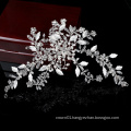 New design Silver Crystal flowers wedding tiara princess hair accessories for women